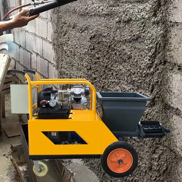 Electric concrete mortar spraying pumping mortar spray plaster rendering machine