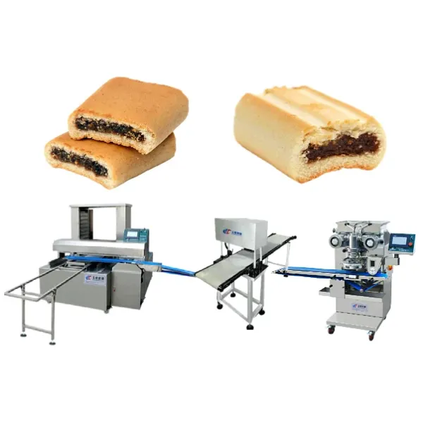 Professional Fig Roll Production Line: Automatic Fig Bar Cookies Making Machine