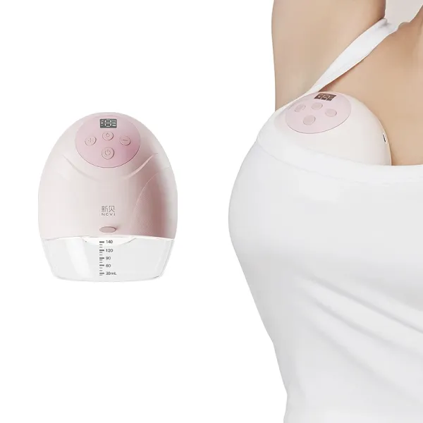 2Pcs In-bra Digital Electric Wireless Breast Milk Pump Silicone Wearable Portable Breast Pump