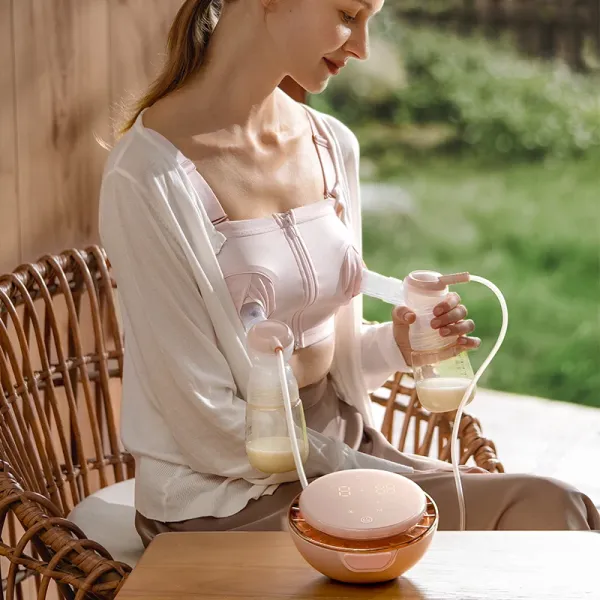 NCVI New Launch Food Grade Double Electric Breast Pump Bilateral Silent Silicone Breast Pump