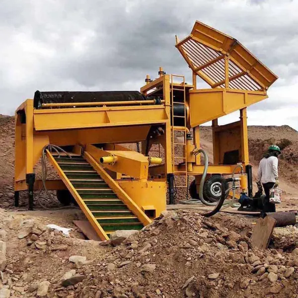 Mobile Gold Trommel Washing Plant Alluvial Gold Mining Machinery Equipment Gravity Separator