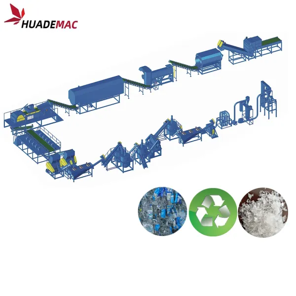 Production Line Waste Plastic Flakes Recycling Machine