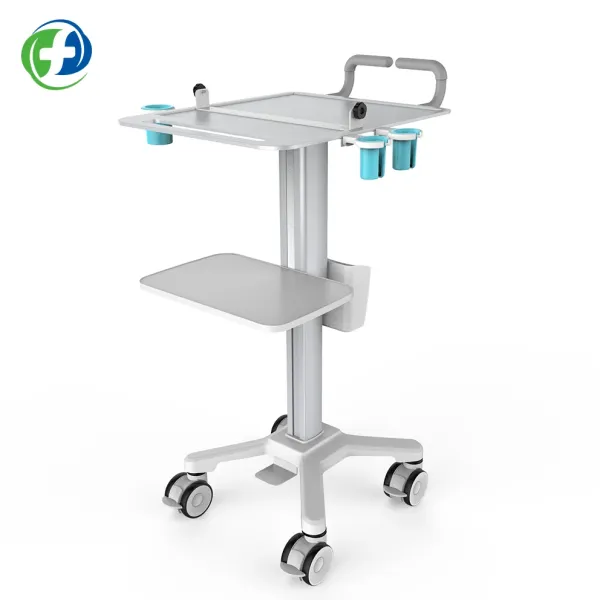 Hospital Mobile 4 Wheels Workstation Nursing Trolley
