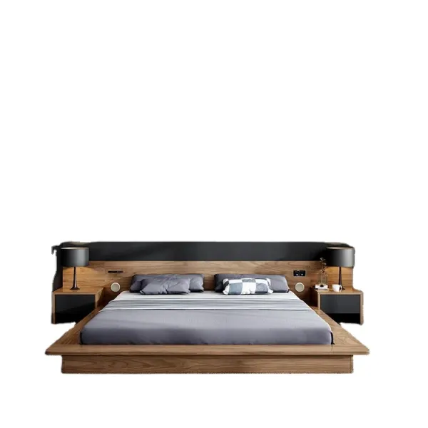 Luxury Double Bed With Blue Tooth Speaker