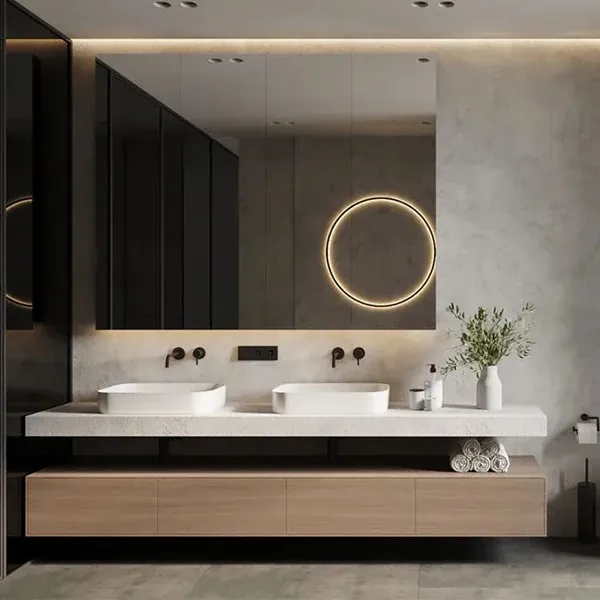 52 Inch Modern Smart Bath Wall Hung  Bathroom Vanity Cabinet With Sink