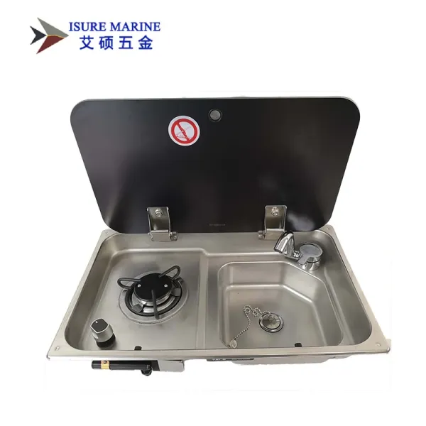 Stainless Steel Tank Gas Stove Integrated For RV Yacht