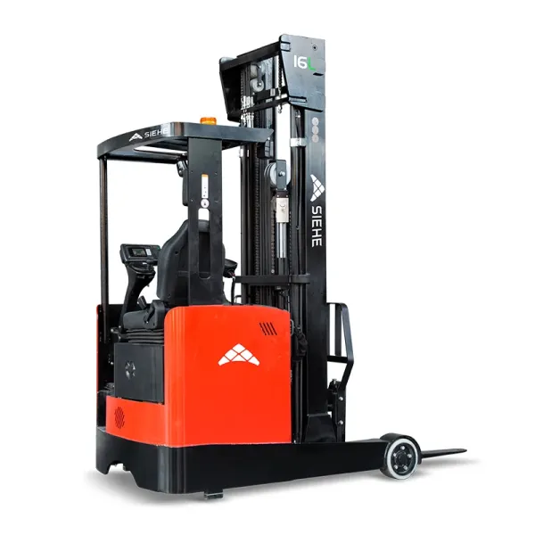 Electric Reach Truck Forklift Battery Powered Reach Stacker for Warehouse Handling