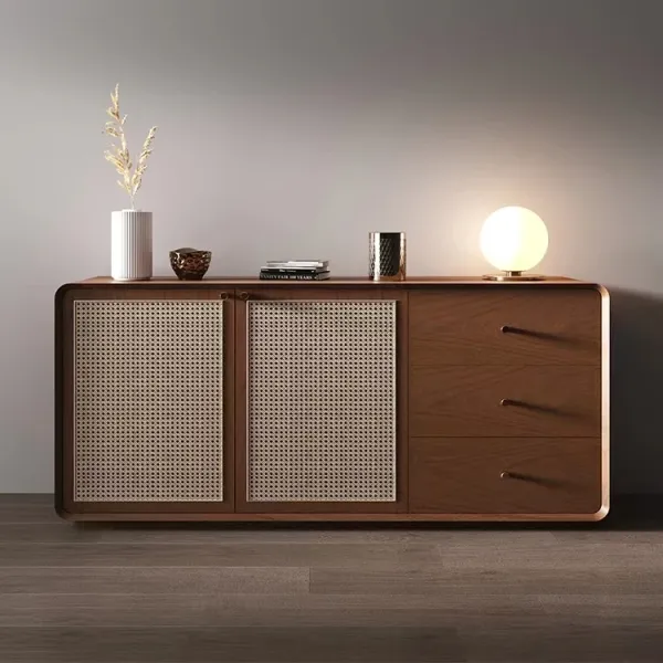 Rattan Sideboard Buffet Cabinet With Storage