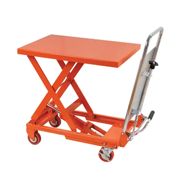 Industrial Warehouse Portable Manual Hand Trolley 210Kg Hydraulic Hand Truck with Double Scissor Lift