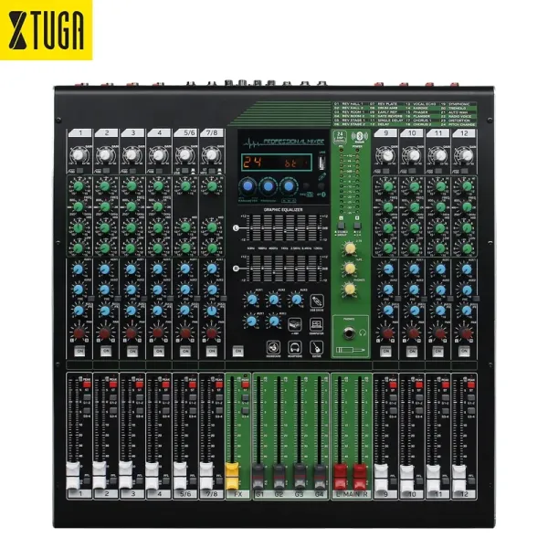 Stage Audio Studio Recording Digital Sound Mixing Console 12ch Dj USB Mixer