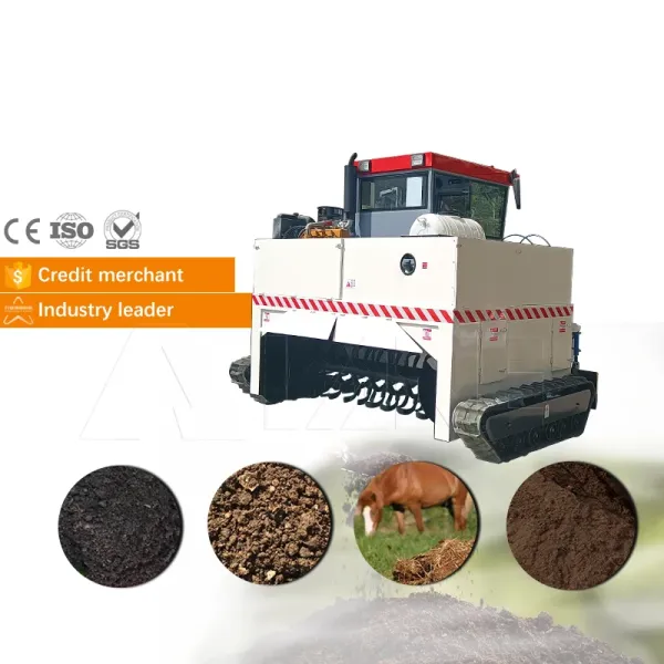 LANE Compost Making Machinery Compost Turner Machine For Agricultural Waste Compost Mixing Machine Windrow Turner