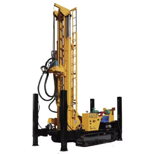 300m Crawler Pneumatic DTH Water Well Drilling Rigs With Double Power Head