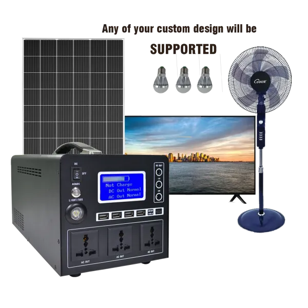 RS-300W Mini Portable Solar Power System with 60W mono solar panel + extra 5meters cable