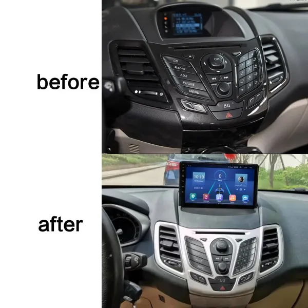 Android Car Video 4G Car Radio With Sim Card Carplay GPS 4+64G Multimedia Audio Stereo Player For Ford Fiesta