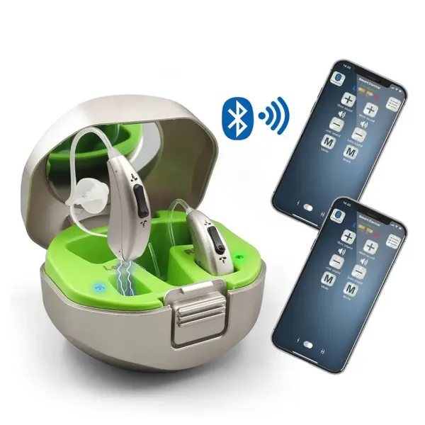 App Control 16 Channels Health Care Supplies Smart Digital Programmable BTE Hearing Aids Rechargeable Bluetooth