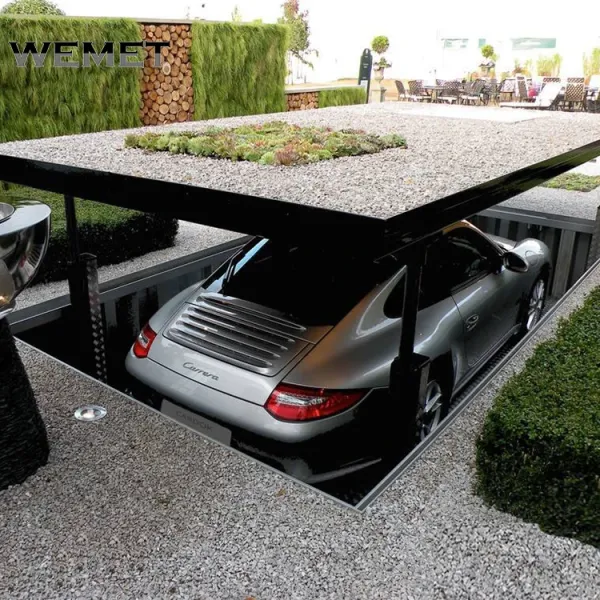 Hydraulic Scissor Car Parking Lift Platform Underground Garage Two Levels Scissors Hydraulic Parking System