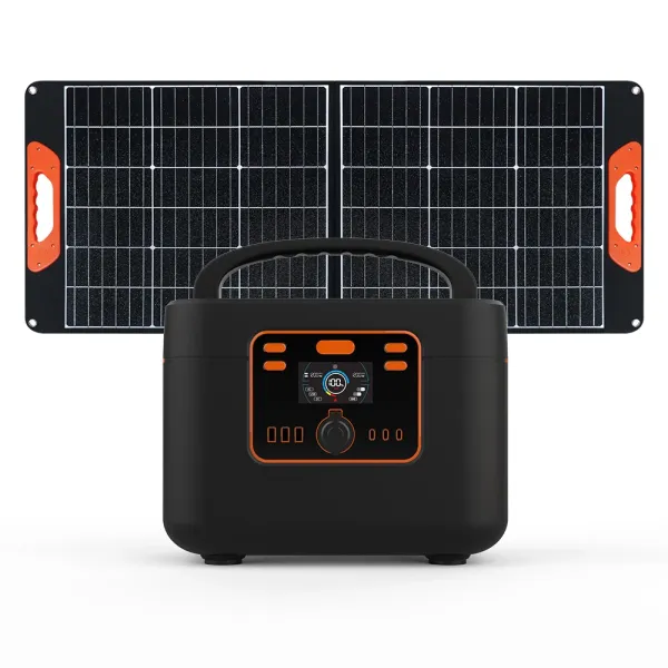 1200W 220V Portable Power Station Electric Generator Silent Station with Foldable Solar Inverter Panel Solar Power Supply