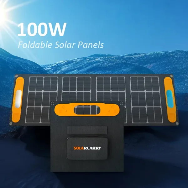 100w Portable Solar Panel Foldable Mono Durable Waterproof IP68 Panel for Outdoor Caravan Camping Hiking