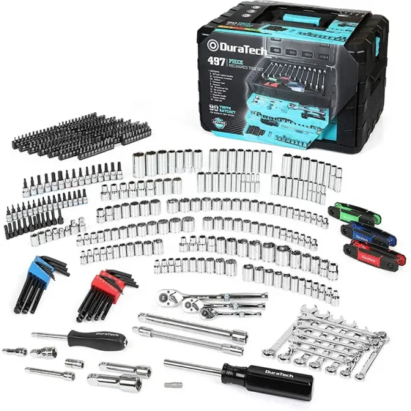 DURATECH 497pcs Mechanics Tool Set professional hand tool set Wrench Set with 3 Drawer Tool Box