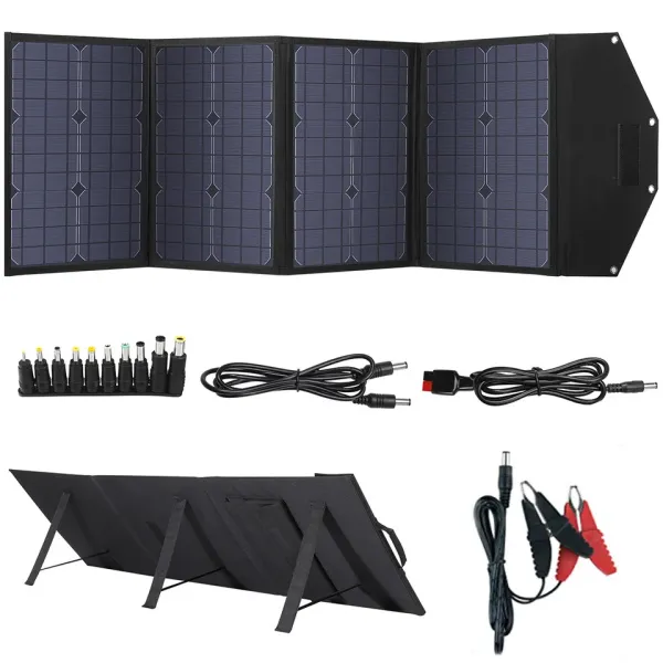 Folding solar panel photovoltaic panel 18V mobile laptop outdoor power supply 120W rechargeable solar foldable bag