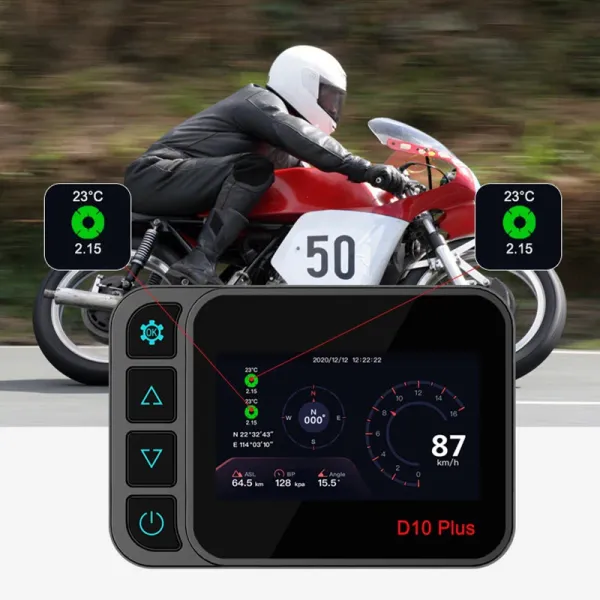 Altitude Air Pressure Emergency Accident 1080p Front DVR Dash Cam Lock Wide Angle IP67 Waterproof GPS camara Motorcycle Camera