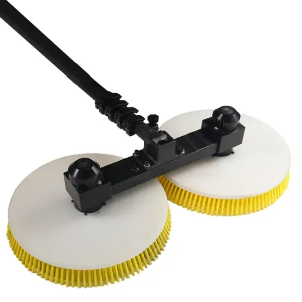 3,5M Zhenda Factory  Double Head Solar Panel Automatic Cleaning Brush With Durable Aluminum Pole