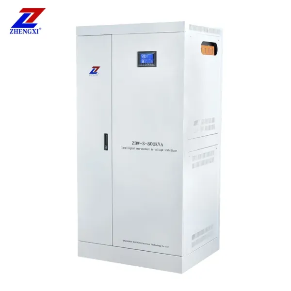 ZBW-S-800KVA super power 3 phase intelligent servo full automatic compensated voltage regulator stabilizer