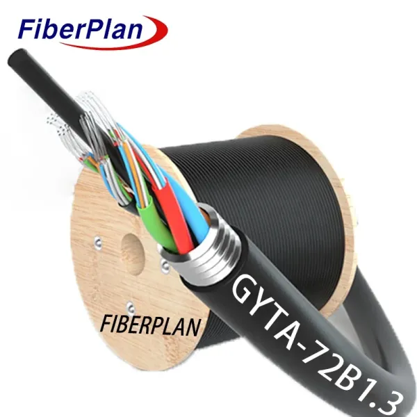 Fiberplan GYTA gyts armored fiber cable 1 2 4 6 8 12 24 48 72 96 core aerial armoured fiber optic cable