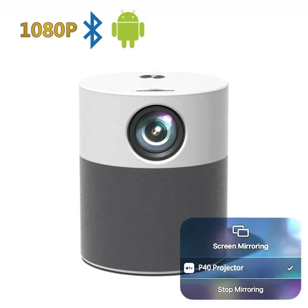 P40 Full HD Native 1080P Lcd Projector Smart Android Wifi Projector Support 4K Portable LED Proyector Home Theater Beamer