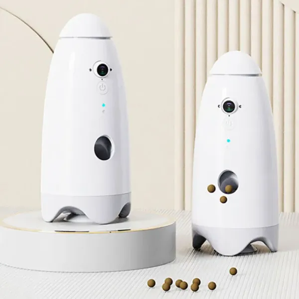 2023 New Arrival Wifi APP Remote Control Smart Pet Dog Cat Feeder 360 Degree Rotation Automatic Dog Treat Dispenser with Camera