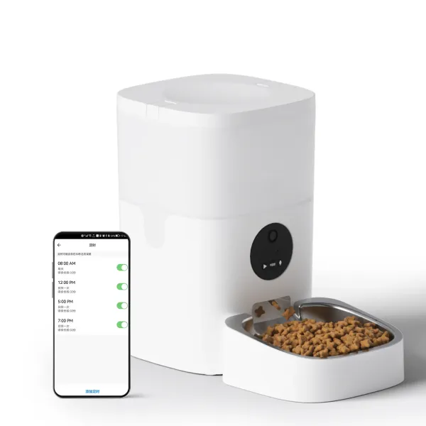 New design wholesale dry food voice Interaction automatic smart pet feeder machine