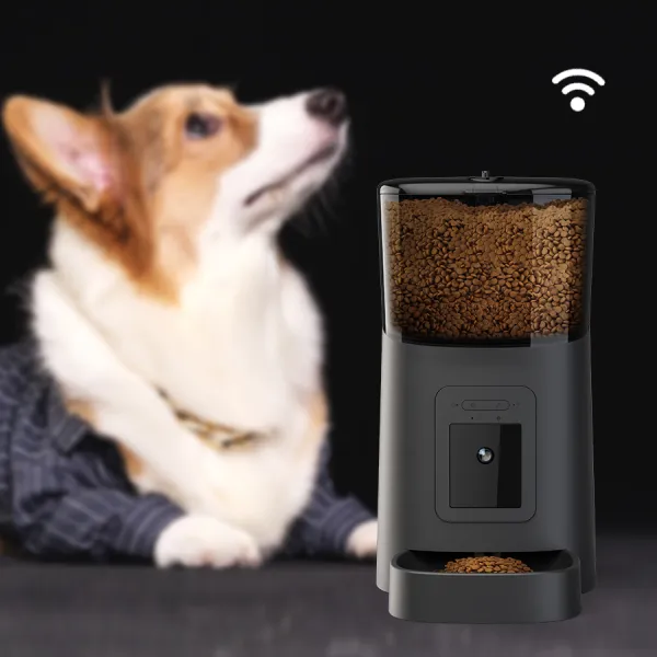 Tuya smart wifi video pet feeder food dispenser cat pet automatic robot pet feeder with voice record