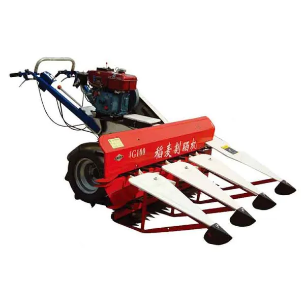 100cm cut width paddy reaper machine for rice and wheat with diesel engine or gasoline engine