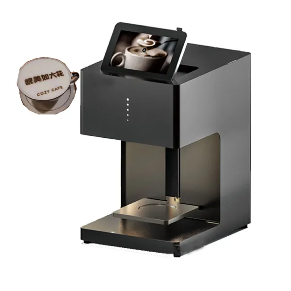 Commercial Coffee Shop Use Edible Ink Coffee Printer With Selfie Photo 3D Digital Inkjet Food Cookie Printing Machine Latte Art