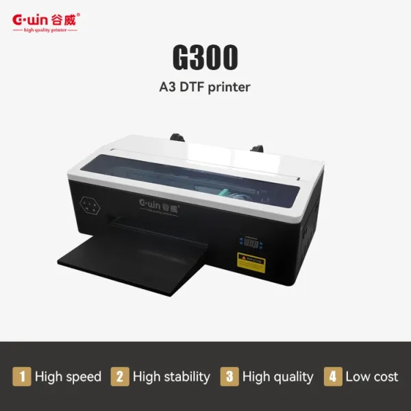 Gwin A3 size DTF printer easy to operate garment printer machine automatic machines for small business