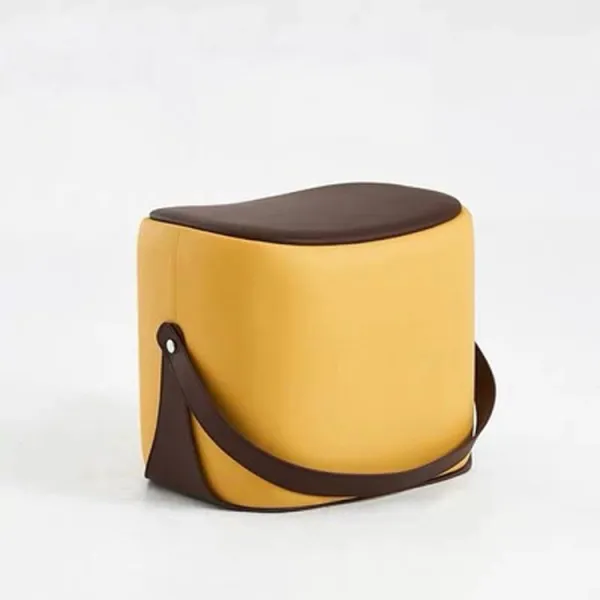 Modern Living Room Furniture Minimalism Stool Chairs Fabric And Leather Ottoman Stool With Storage