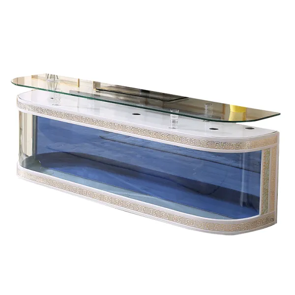 Aquarium Custom Home Furniture Luxury Glass Table Coffee Table TV Cabinet Goldfish Tank