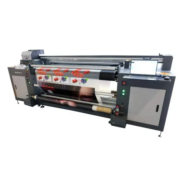 I3200 head roll to roll and flatbed large format fabric uv hybrid printer shopping bags printer machine with white color