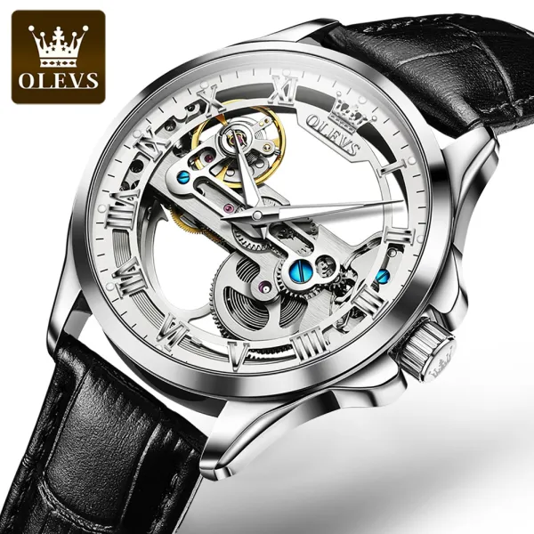 OLEVS 6661 Waterproof Luxury Tourbillon Automatic Mechanical Wrist Watch