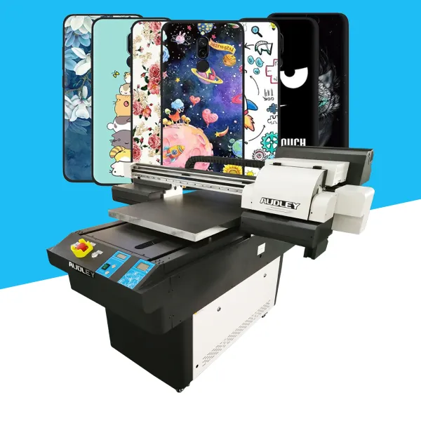 Audley A1 UV6090 3 TX800 head digital inkjet  flatbed uv phone case printer a3 for sale with CE rotary device