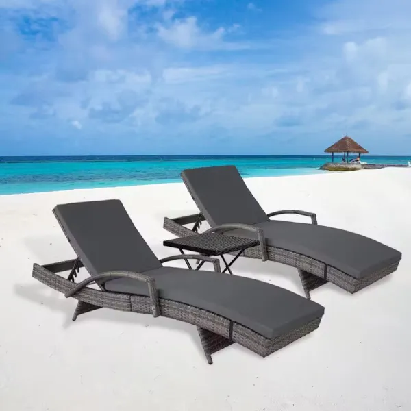 Rattan Sun Lounger Wicker Sun Lounge Chair pool lounge chair outdoor rattan sofa set
