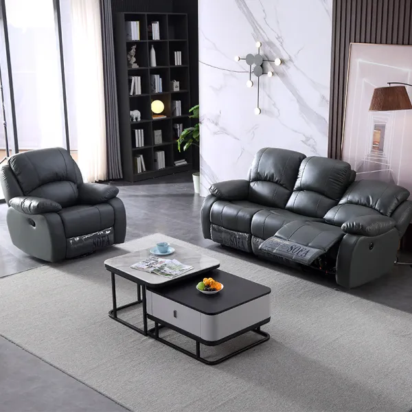 Modern&amp;Minimalism Living Room Small Unit Sofa Massage Smart Couch Multi-seat Sofas