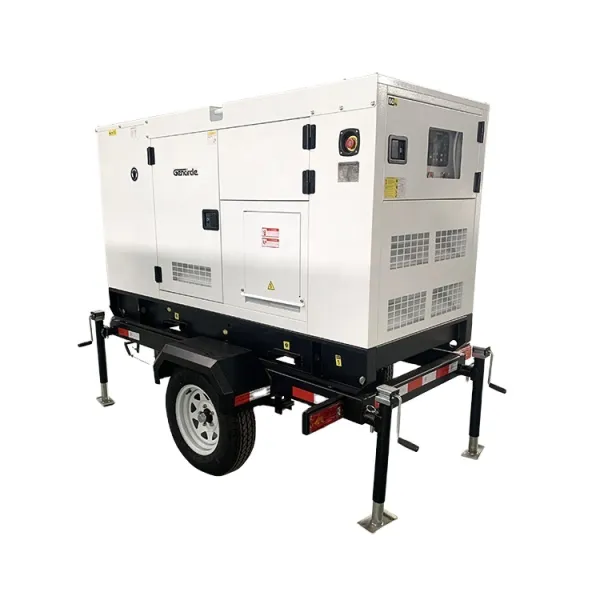 1500/1800RPM AC 3 phase diesel generator with trailer type 50kw 80kw water cooling diesel generator