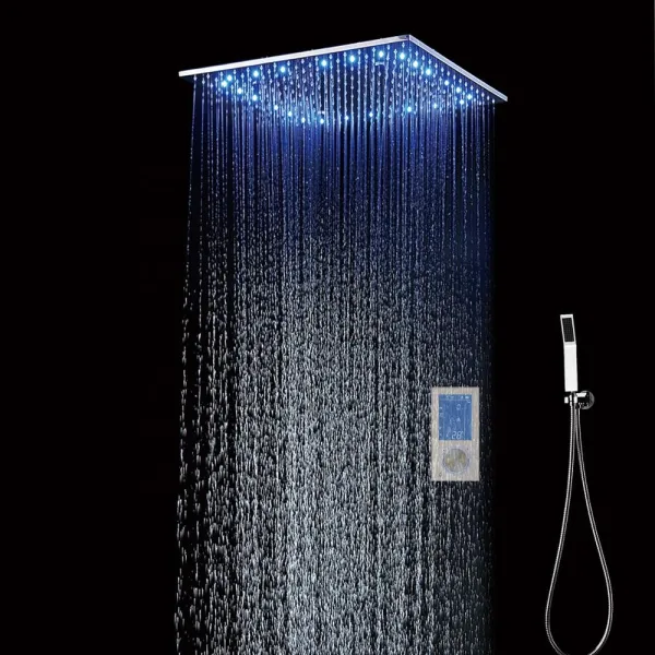 Smart screen touch SUS 304 bathroom thermostatic ceiling overhead rain shower