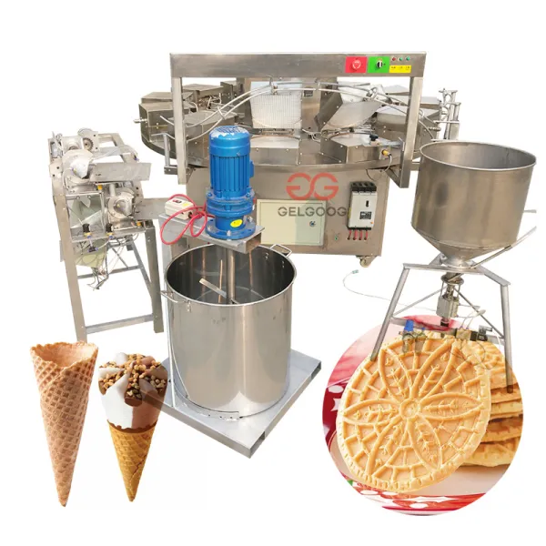 Semi Automatic Waffle Cone Cup Ice Cream Cone Making Pizzelle Machine
