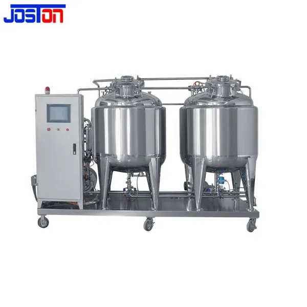 JOSTON 1000L SS316LStainless Steel Portable Mobile Platform Cleaning System SIP Equipment Pump CIP Cleaning System
