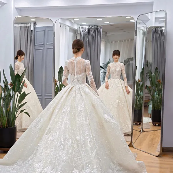 Bridal shop large size floor mirror Square round full-length mirror