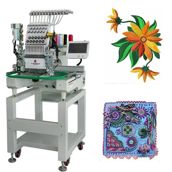 360*510mm Embroidery Area computerised sequin embroidery machine