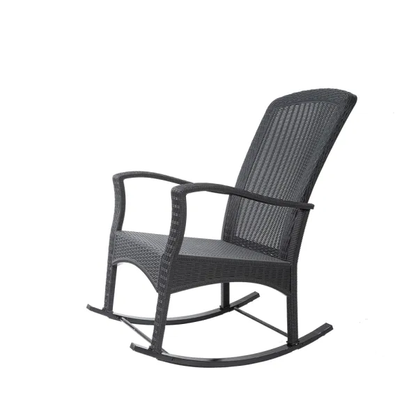 Patio Leisure Plastic Outdoor Lawn Rattan Rocking Chair