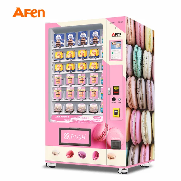 AFEN Lift System Refrigerator Cupcake Vending Machine And Salad Fresh Food